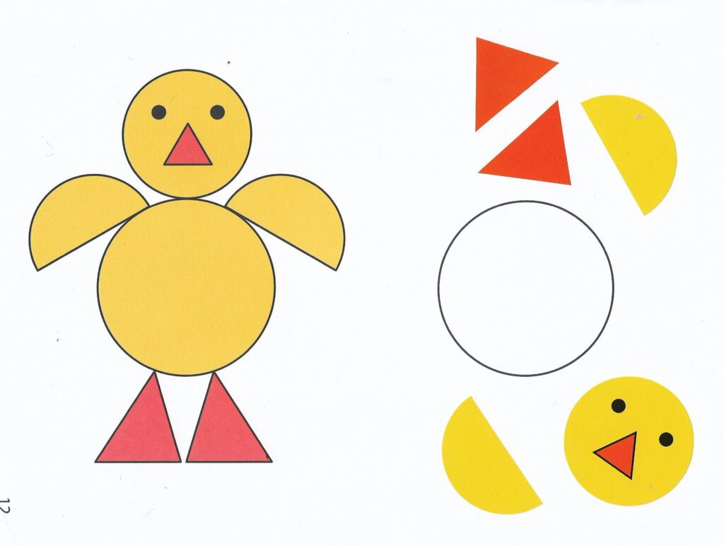 Karta pracy geometryczny kurczaczek