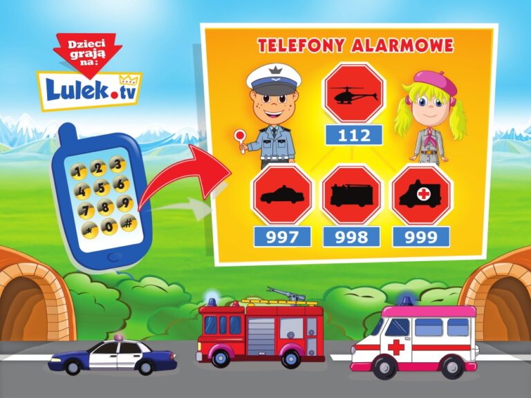 numery alarmowe plansza do druku
